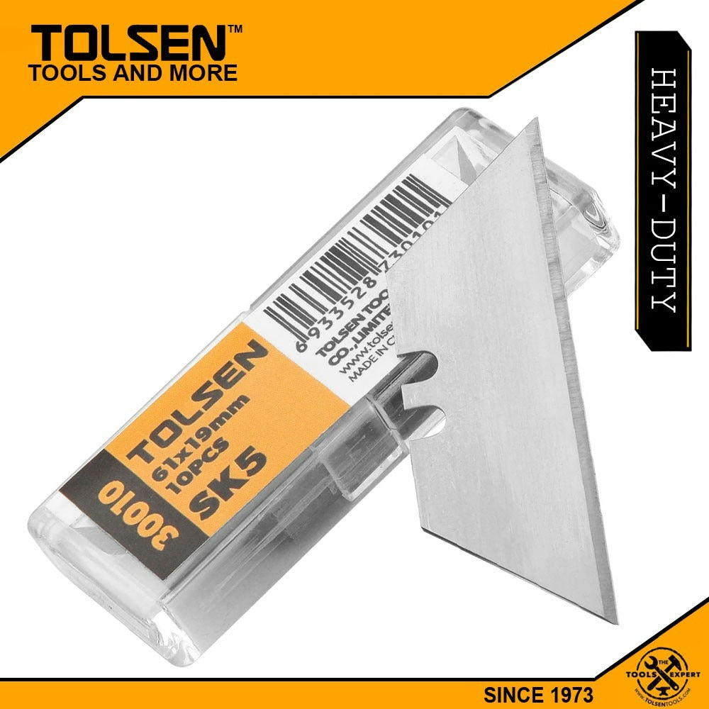 Repuestos de Cuchillas para cortar 10 PCS 61*19 MM TOLSEN - 30010