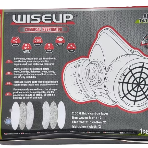 Respirador de doble cartucho Wiseup 141202