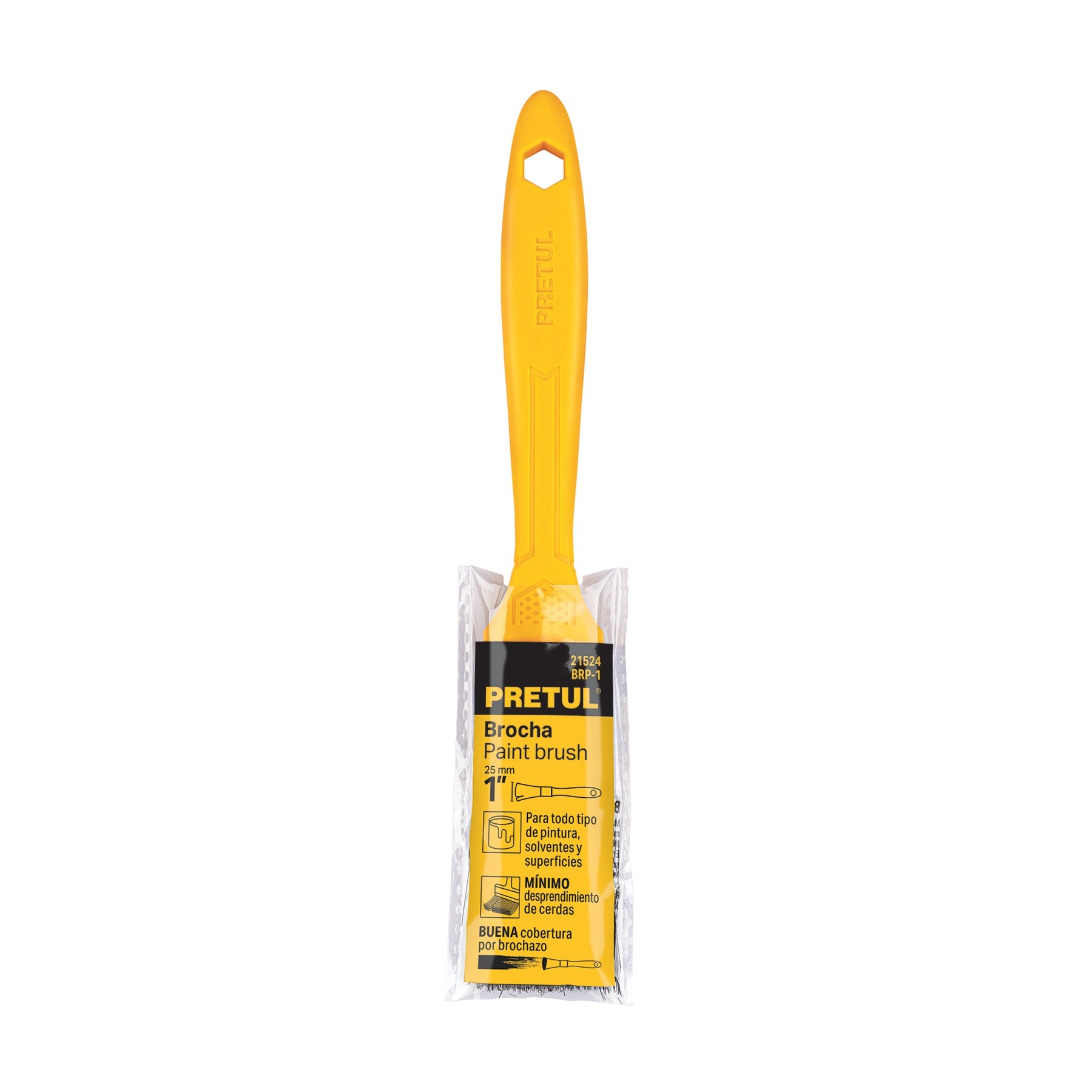 Brocha uso general de 1" con mango de plástico, PRETUL 21524