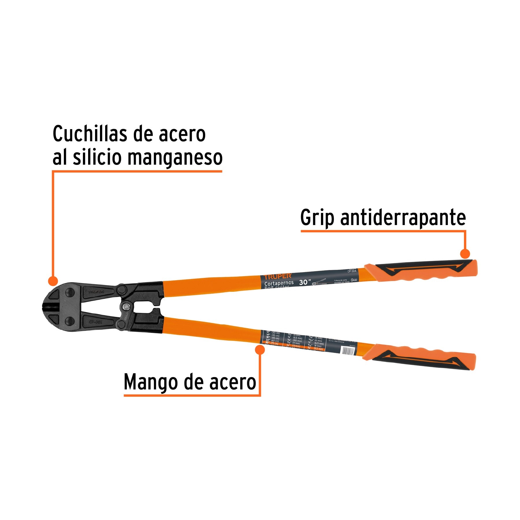 Cizalla Cortapernos 30", profesional, TRUPER - 12834
