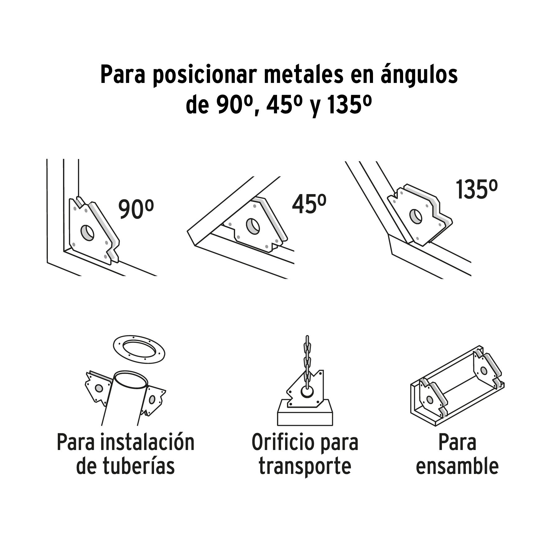 Escuadra magnética para soldar de 4", carga 20 kg, PRETUL 28243