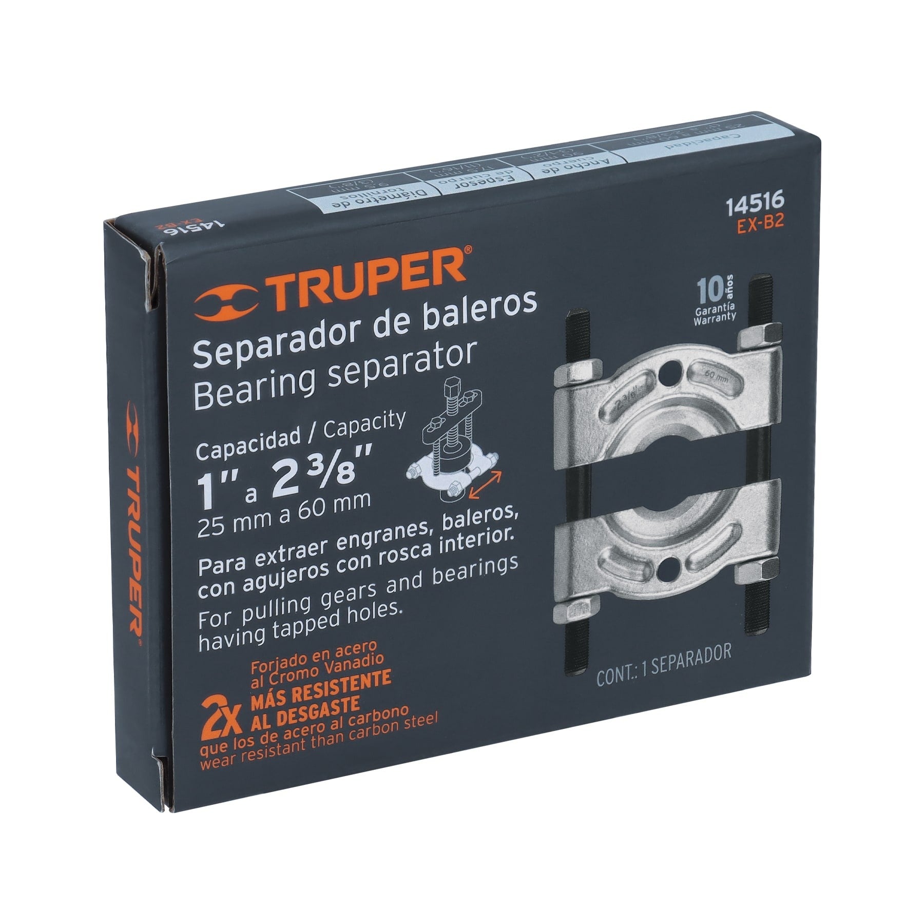 Separador de baleros de 25 a 62 mm, TRUPER - 14516