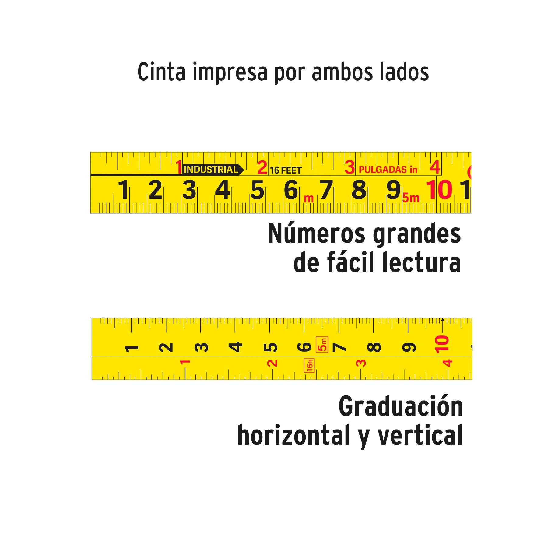 Flexómetro Gripper contra impactos 10 m cinta 32 mm, TRUPER - 14582