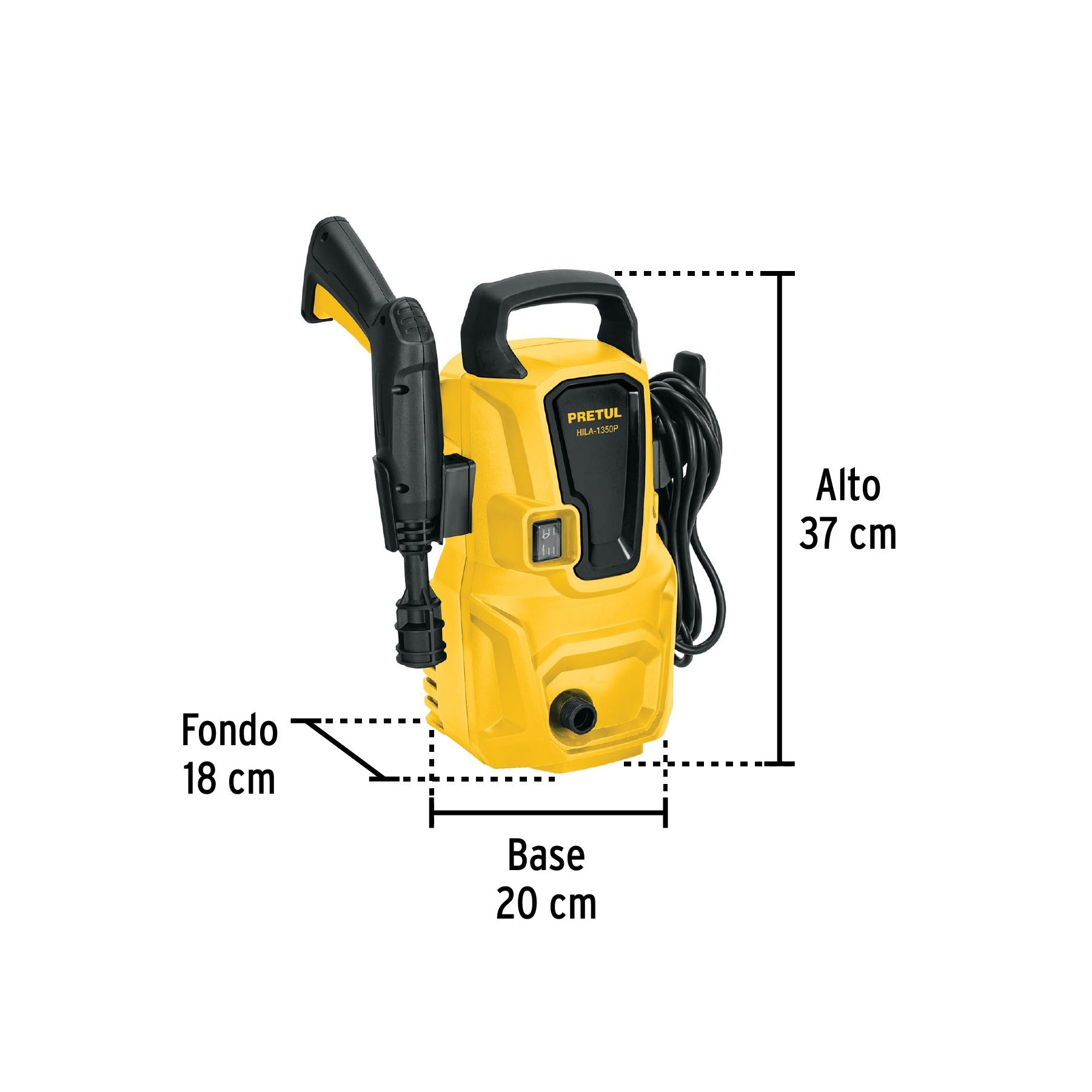 Hidrolavadora eléctrica 1350 PSI, 220V, PRETUL 28155