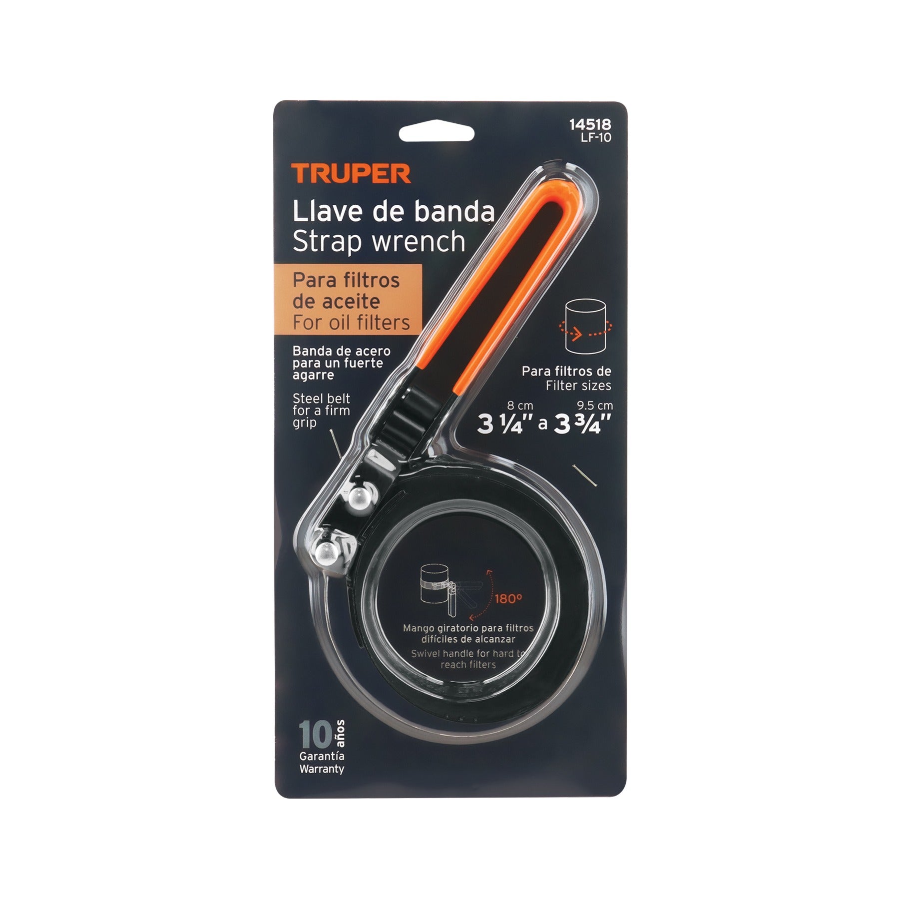 Llave de banda metálica 3-1/4"-3-3/4" para filtro de aceite - 14518