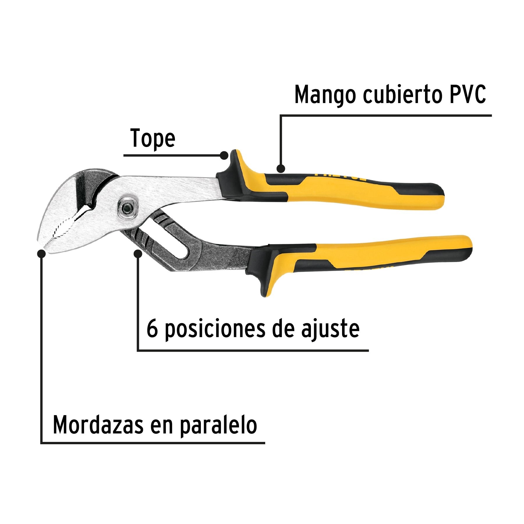 Pinza de extensión 10" mango Comfort Grip, PRETUL 27158