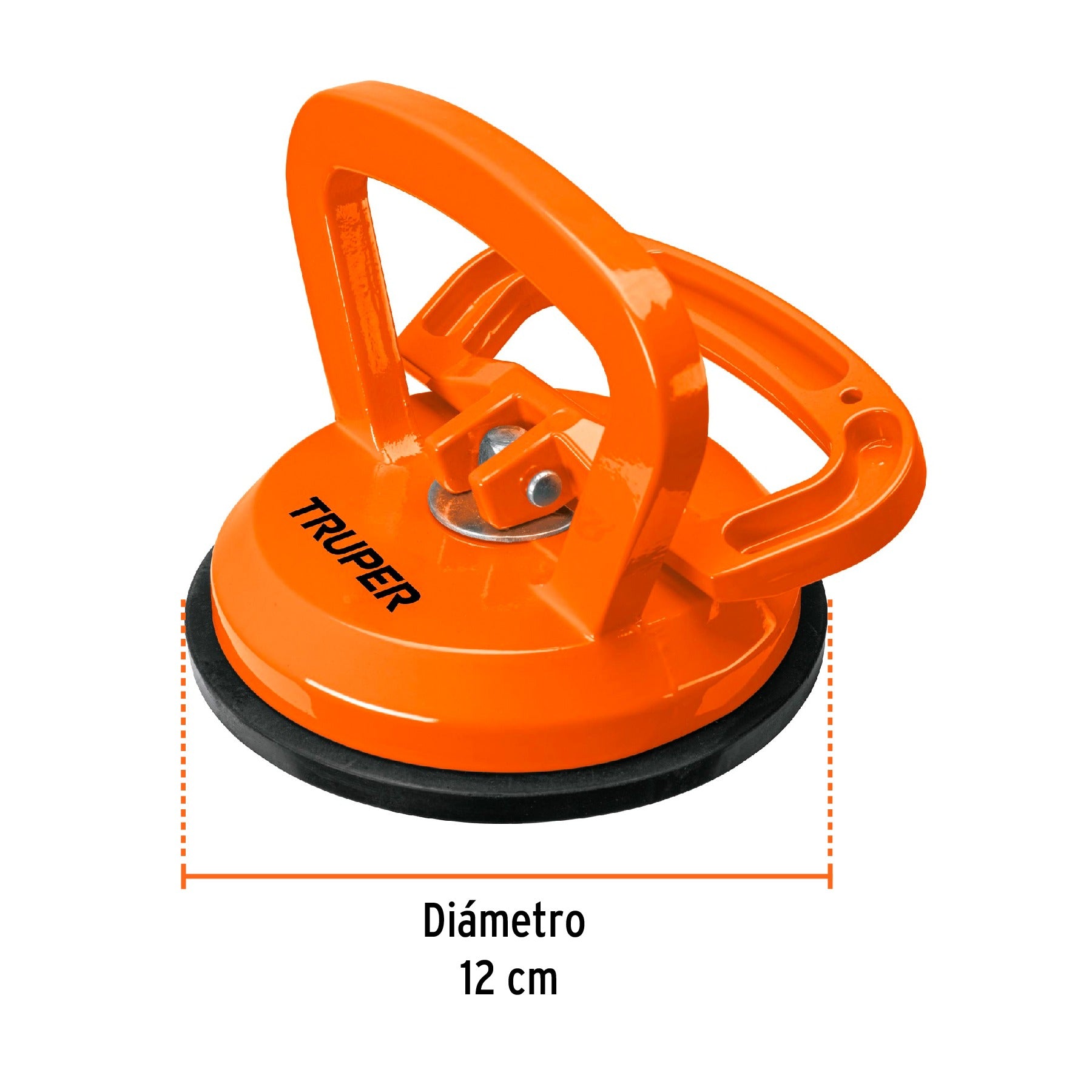 Ventosa de aluminio para vidrio, 1 copa de succión, Truper - 100760