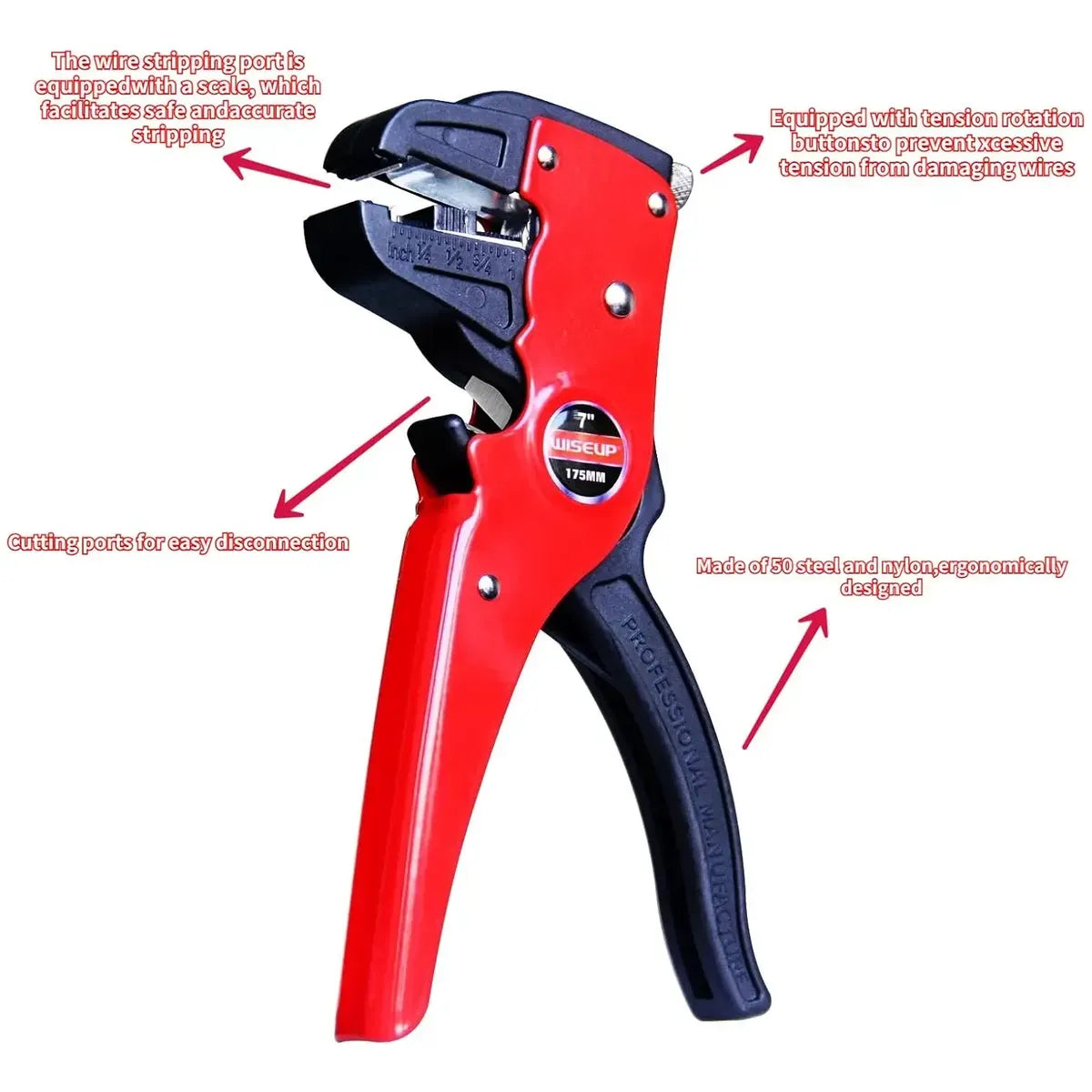 Pelador y cortador de cables automatico wiseup 010503