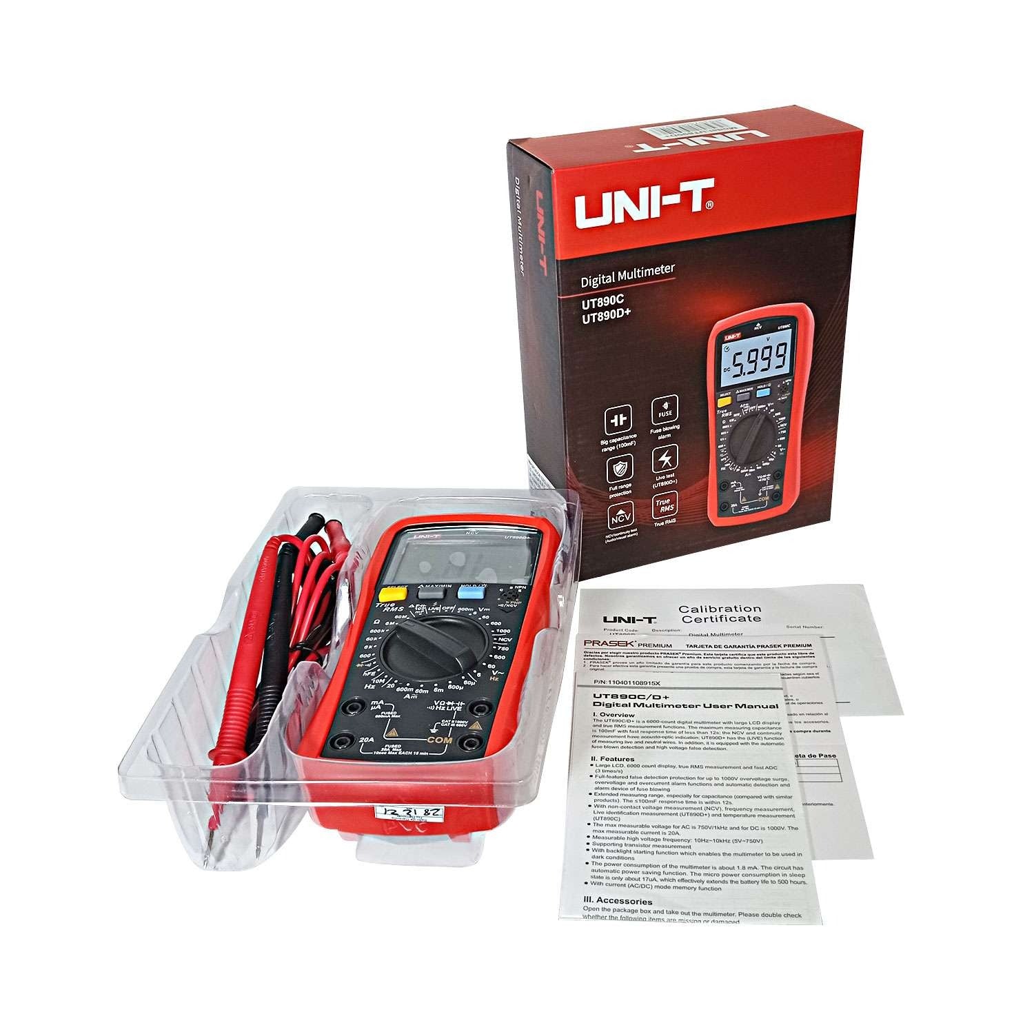 Multímetro Digital UT890D+ UNI-T