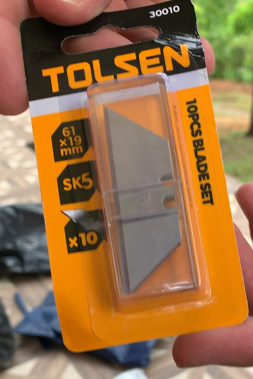 Repuestos de Cuchillas para cortar 10 PCS 61*19 MM TOLSEN - 30010