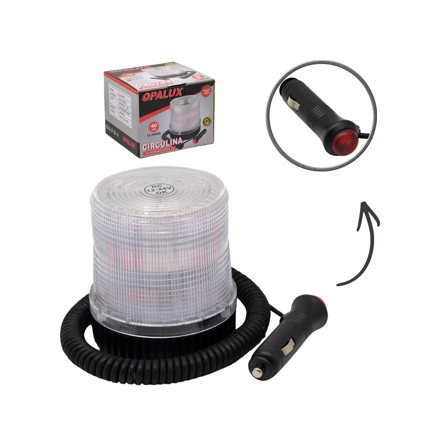 Circulina Led Rojo 12V/24V c/ 40 Leds OP-W2T-RD OPALUX