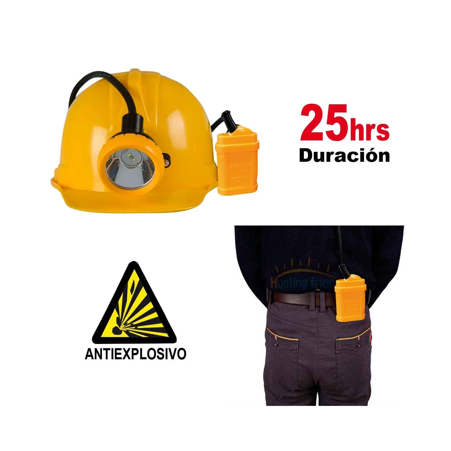Linterna para Minero Portátil Recargable LED KJ4.2LM OPALUX