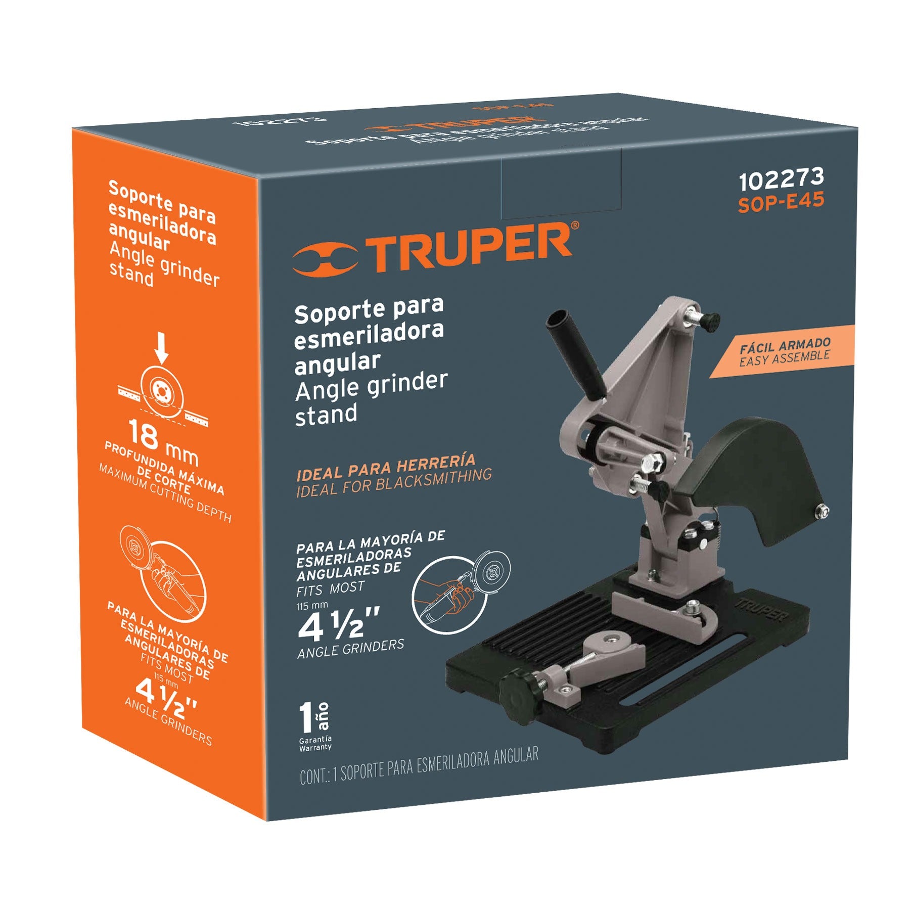 Soporte para esmeriladora angular de 4 1/2", Truper - 102273