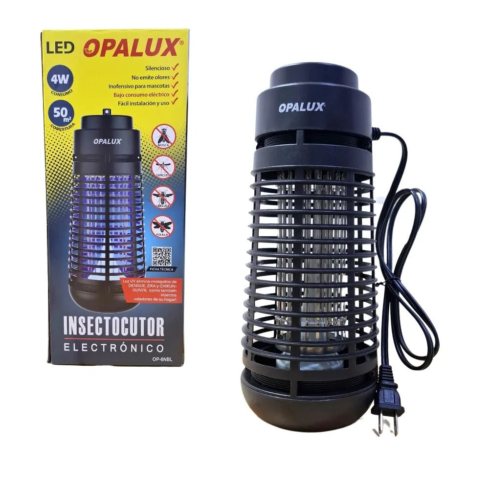 Insectocutor electrónico 4W 50M2 Opalux OP-6NBL