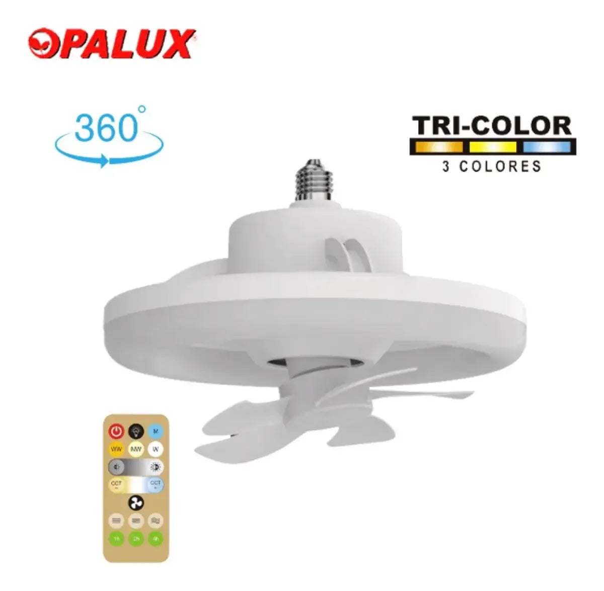 Ventilador Multifuncional con Luz LED 48W OPALUX OP-LF48W-CCT