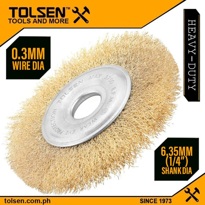 Cepillo Circular 125 Mm Rizado Amoladora Banco Tolsen 77527