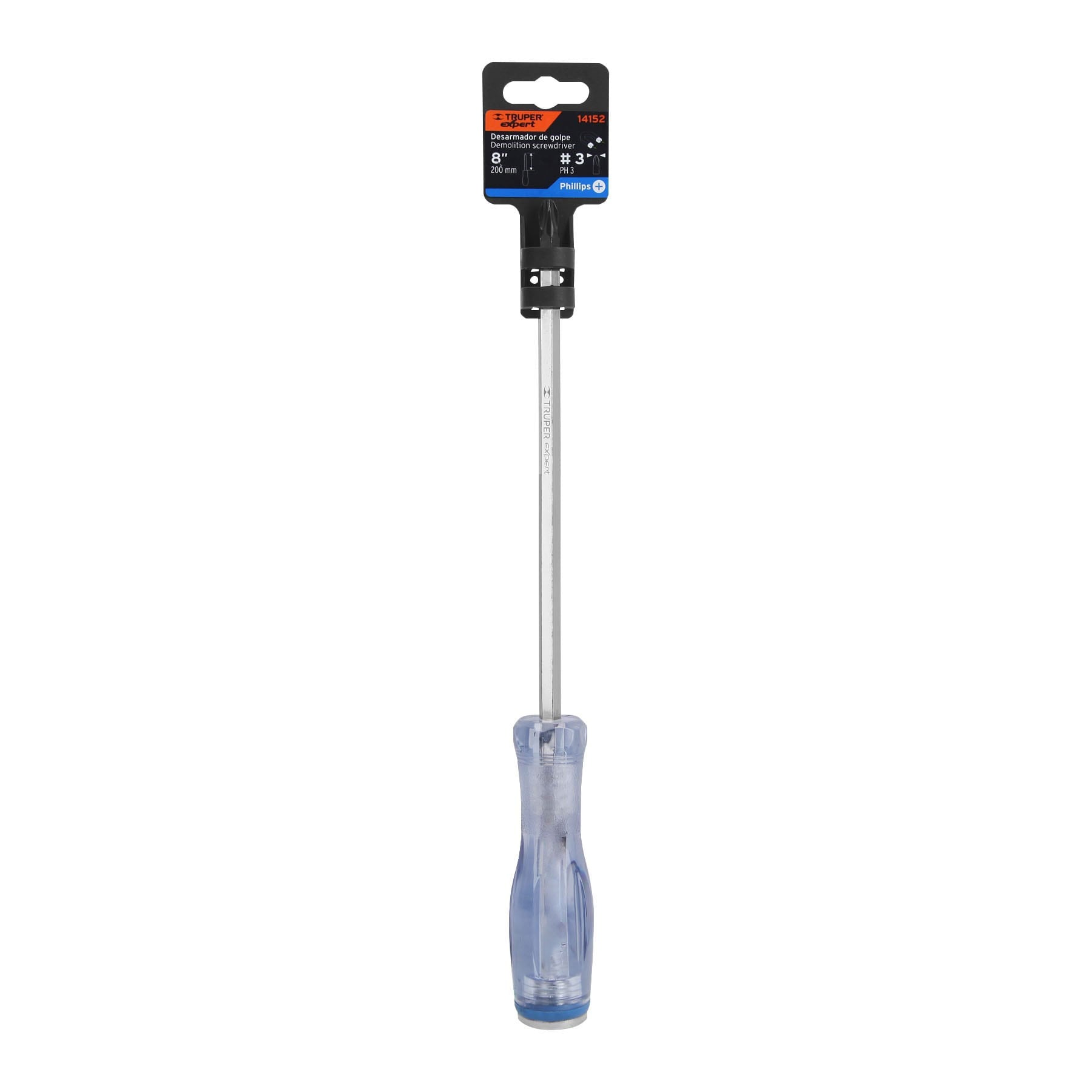 Desarmador de cruz de golpe 5/16" x 8", TRUPER 14152