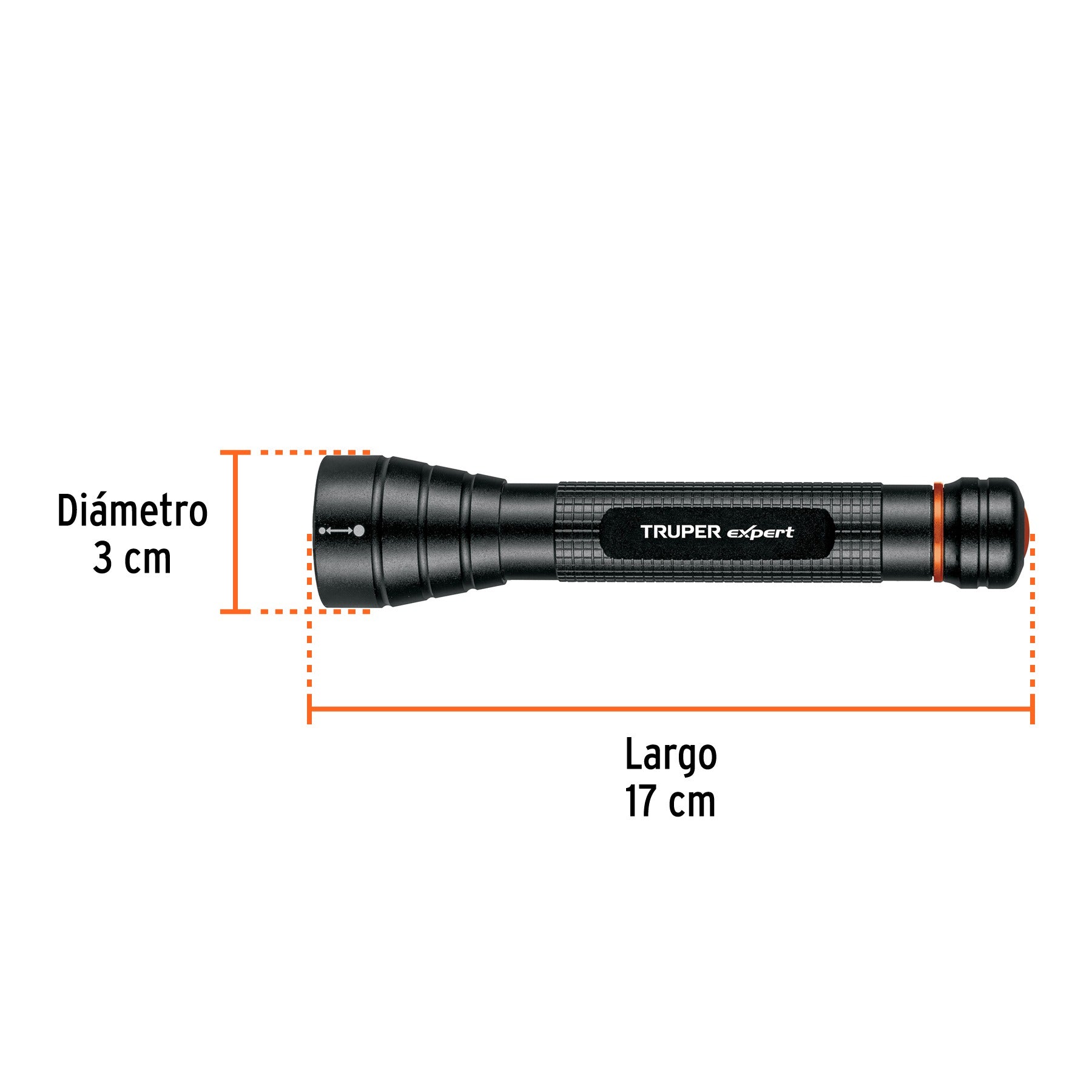 Linterna de aluminio LED Cree 235 lm con 2 pilas AA, TRUPER 18800