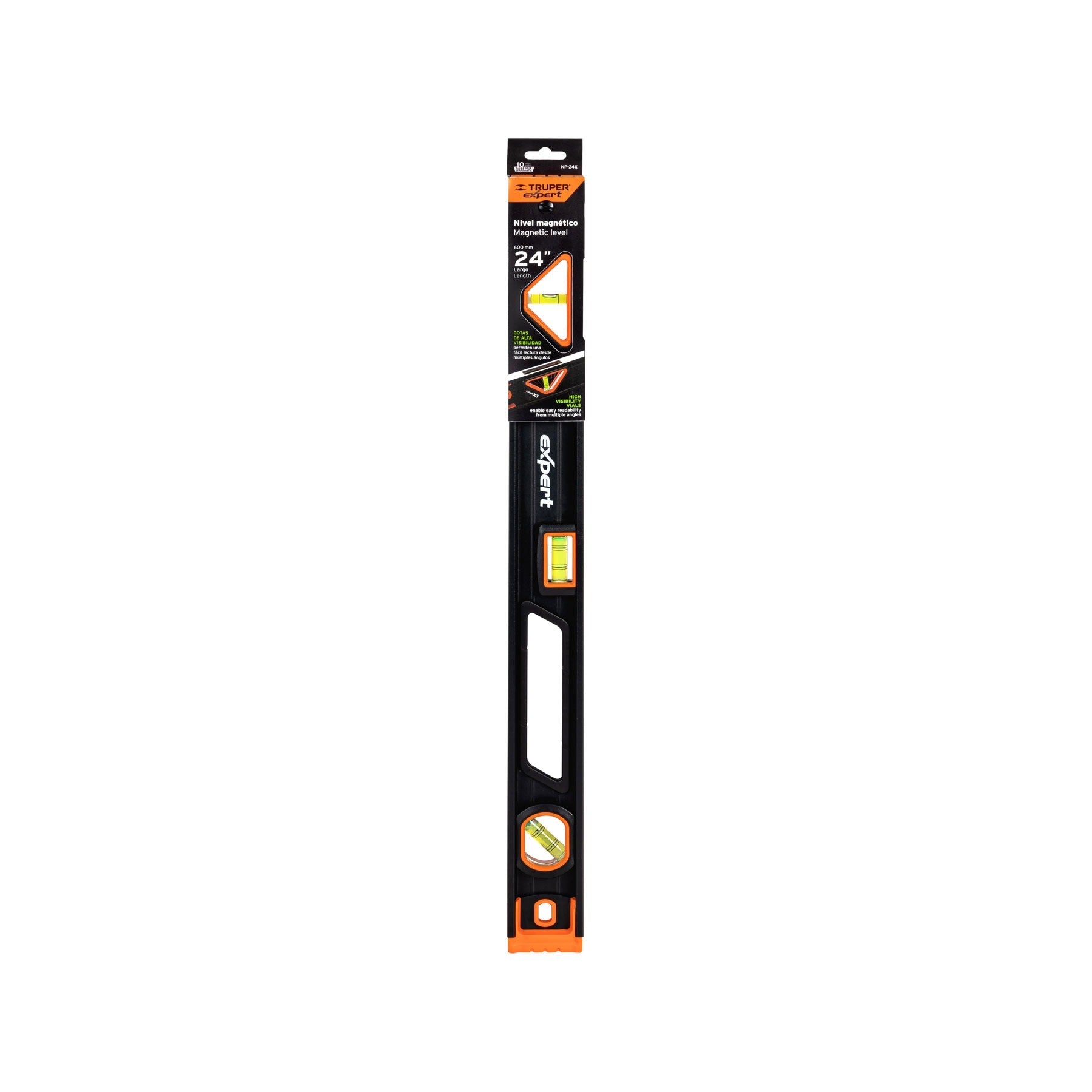 Nivel profesional magnético de 24", protección TPR, TRUPER 14626