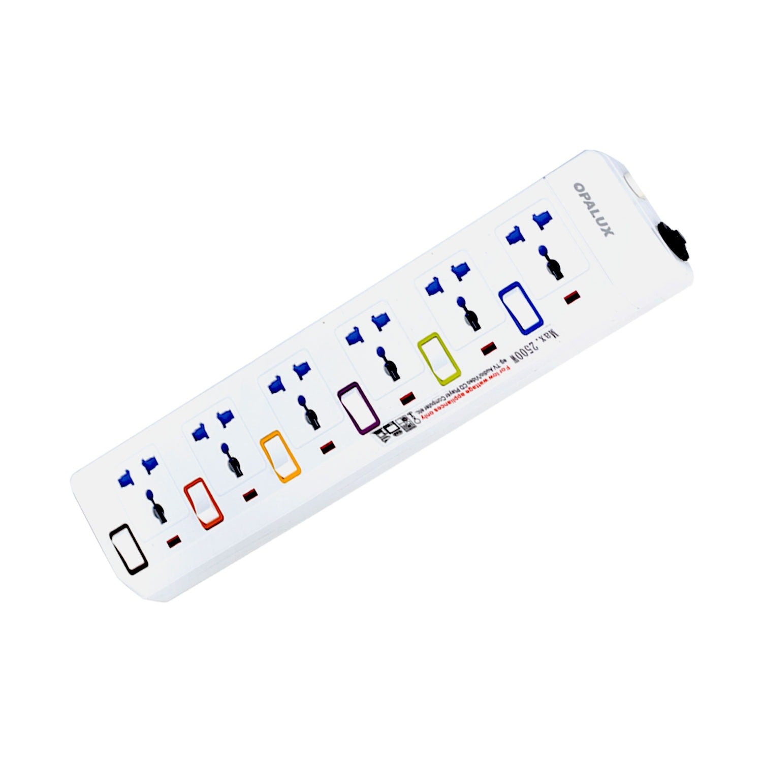 Supresor de Picos 6 Salidas con Toma a Tierra OPALUX OP-E106T