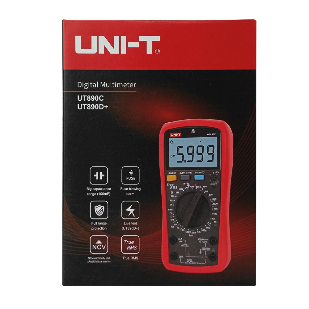 Multimetro Digital True RMS-NC con temperatura UNI-T UNIT UT890C UT-890C