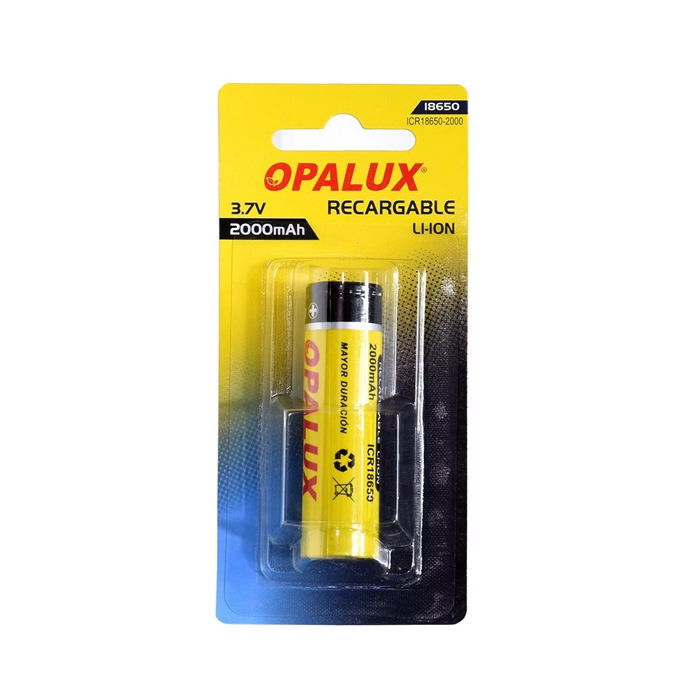 Bateria Recargable LI-ION 3.7V 2000MAH ICR18650 OPALUX