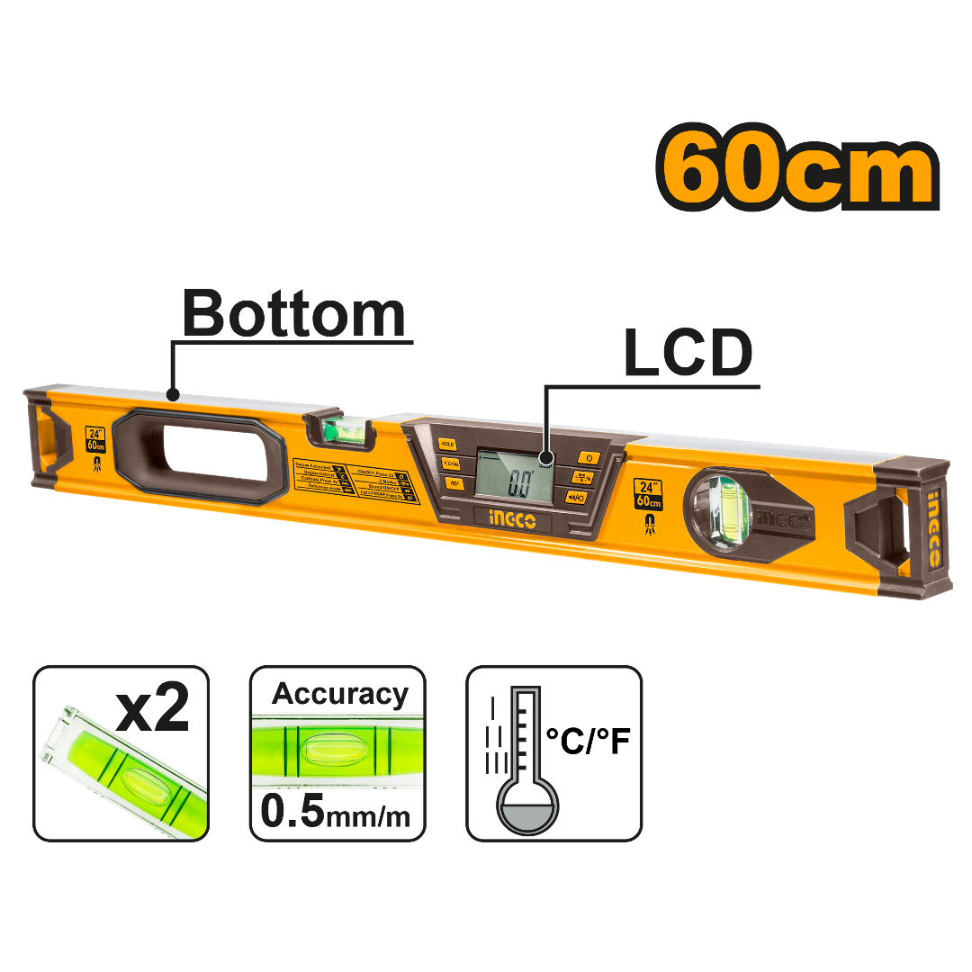 Nivel Digital Magnetico de 60cm INGCO HSL08060D