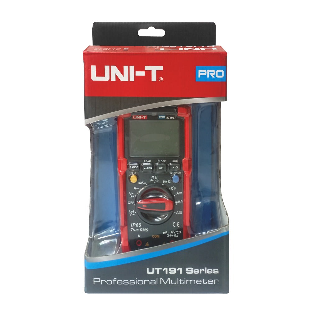 Multímetro Digital True RMS IP65 con Temperatura UNIT UT-191T