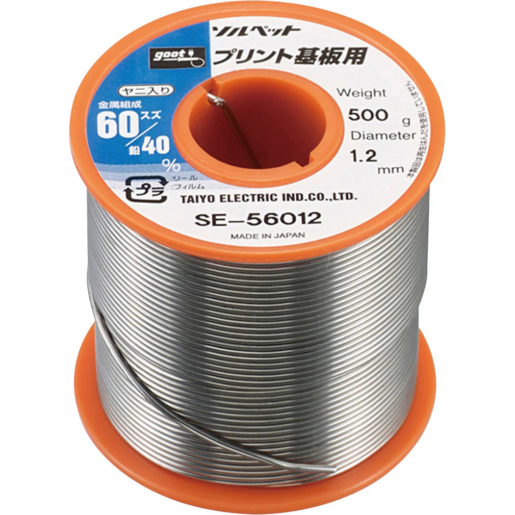 Rollo de Estaño 60/40 de 0.6mm peso 500gr Goot SE-56006