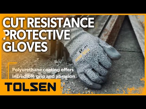Guantes con resistencia a cortes protección nivel 5 talla 9″ Tolsen 45040