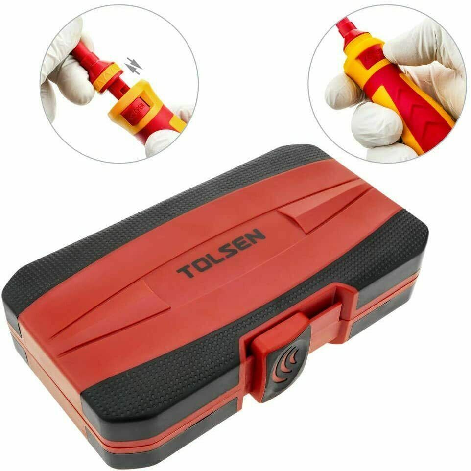 JUEGO DE DESTORNILLADORES AISLADOS 1000V DE 13PZS Tolsen - 38016