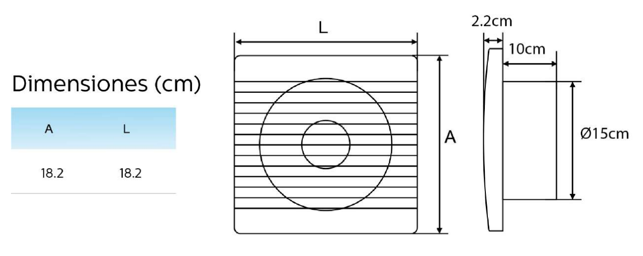 Extractor de Aire de 6 pulg 25w Opalux OP-B6