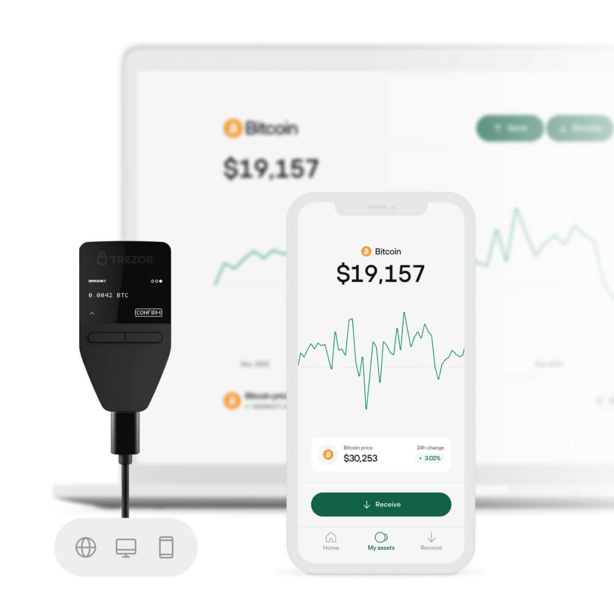 Trezor Safe 3 - Cartera de hardware criptográfico
