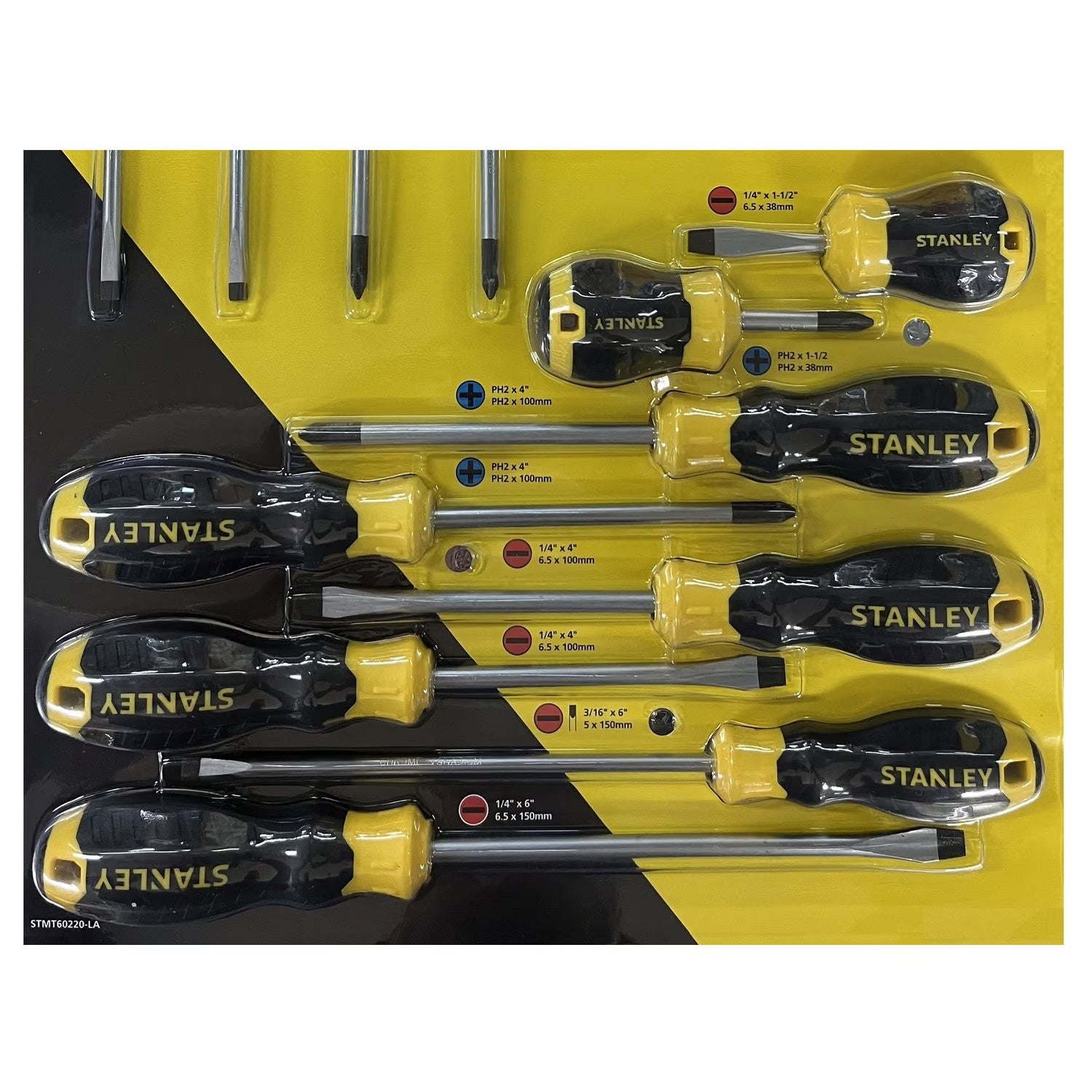 JUEGO DESARMADOR 20 PIEZAS CUSHION GRIP 60-220 STANLEY