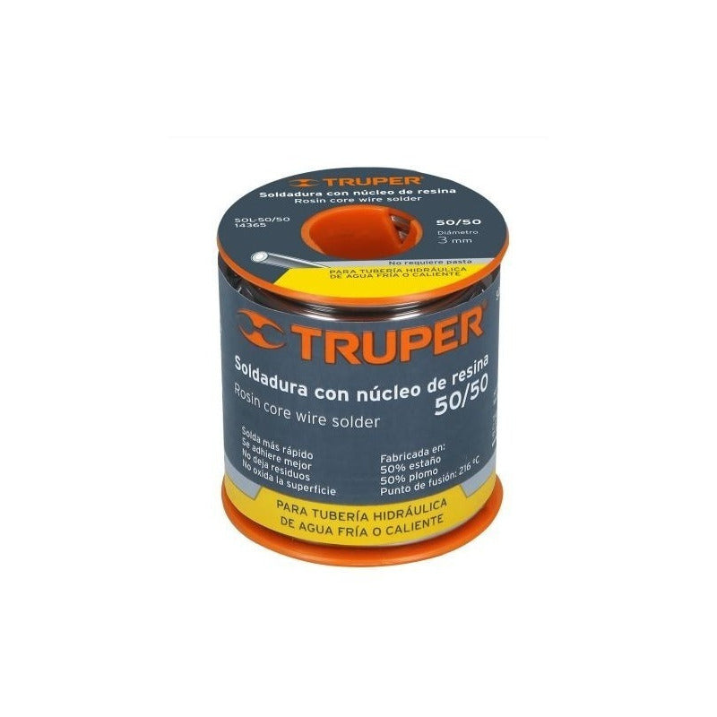Soldadura 3mm Núcleo Resina 50/50 450g Truper