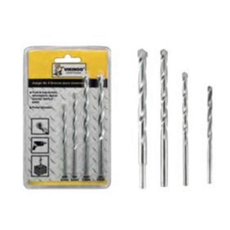 Broca Para Concreto En Set De 4 Unidades Vikingo