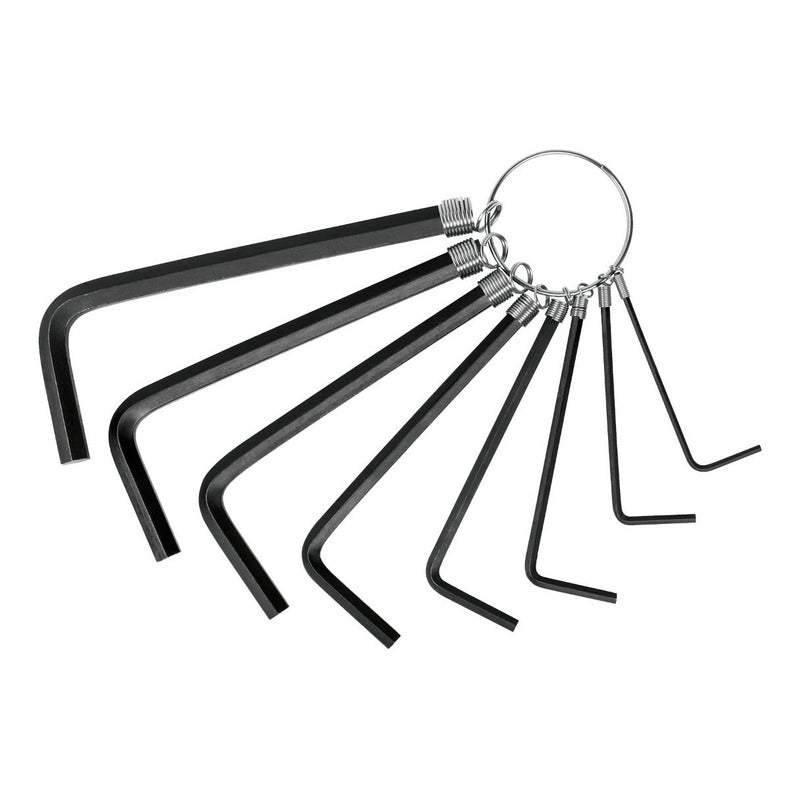 Juego 8 Llaves Allen Pulgadas Hexagonal Tipo Llavero, Pretul