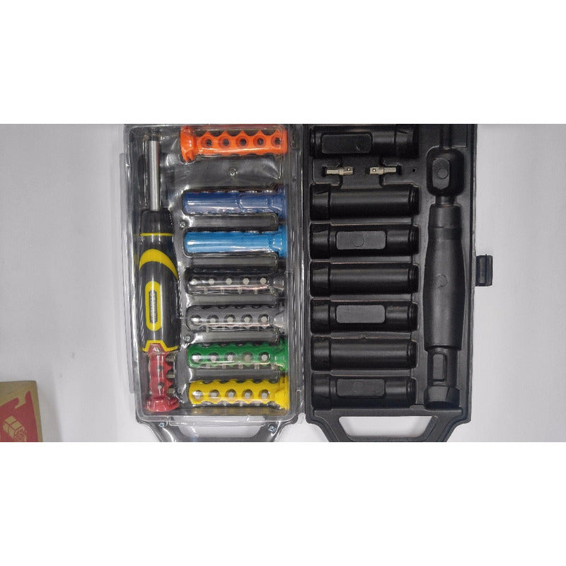 Juego De Dados Y Puntas Con Destornillador De Ratchet