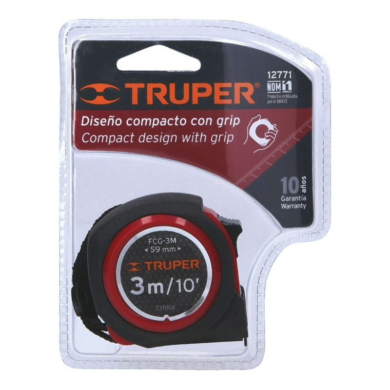 Wincha Compacta Contra Impactos 3 M Cinta 16 Mm, Truper