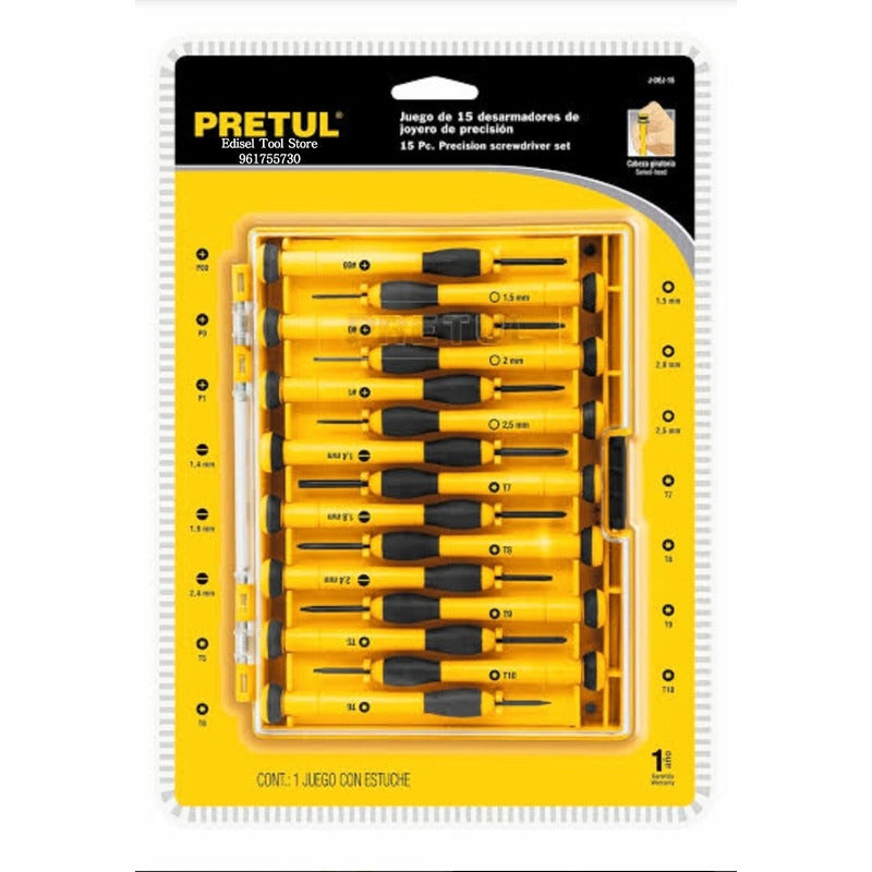 Desarmador Joyero Pretul 15 Pcs