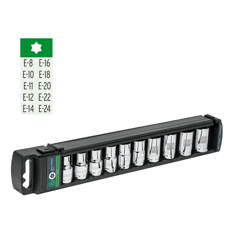 Juego Dados Torx 10pzas 1/2  Truper