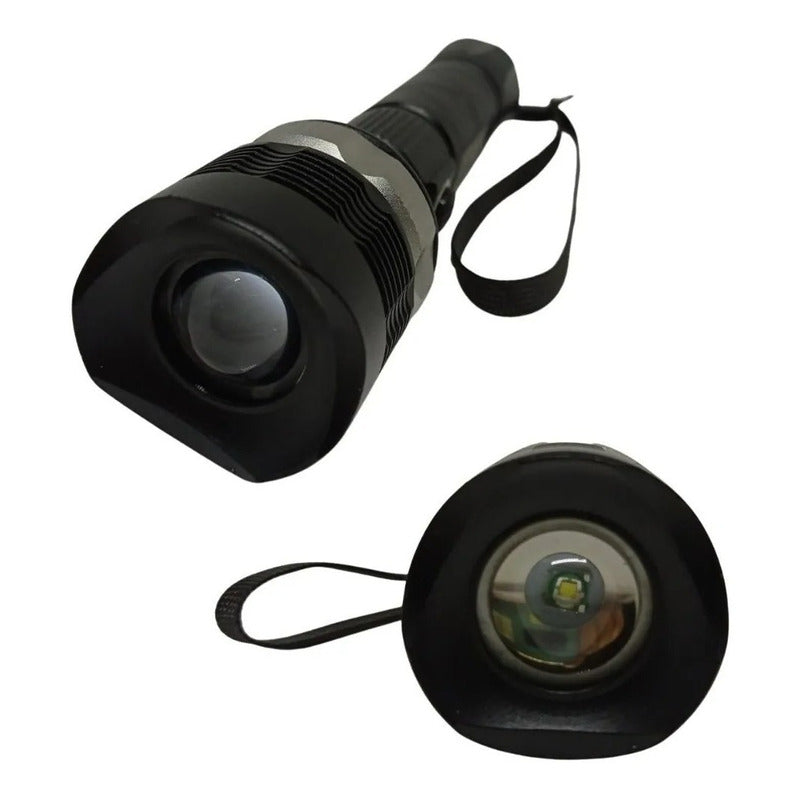 Linterna Táctica De Metal Recargable C/ Zoom Opalux Op-4927n