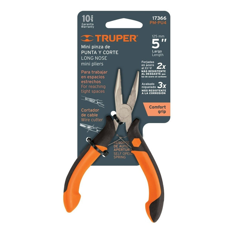 Alicate Minipinza De Punta Y Corte De 5 PuLG