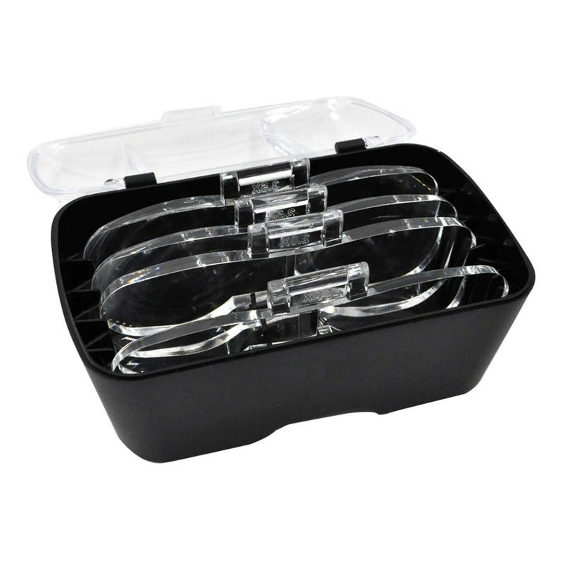 Lupa Tipo Visera Con Luz Led + 5 Lentes De Aumento