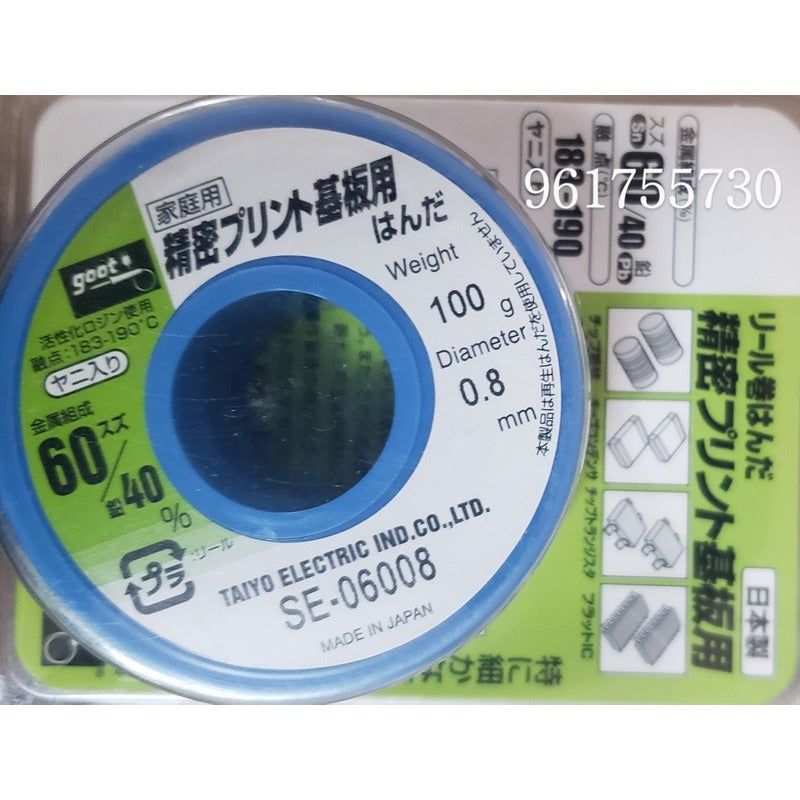 Estaño Goot 60/40 De 0.8mm SE-06008