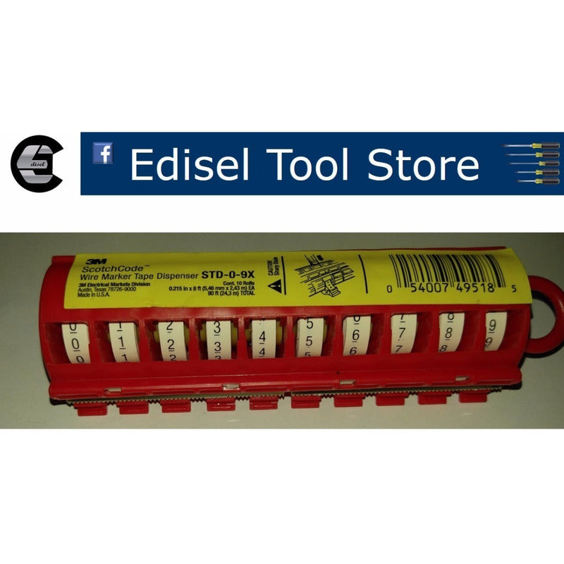 Dispensador De Cintas Con Cinta Para Marcar Alambres 3m