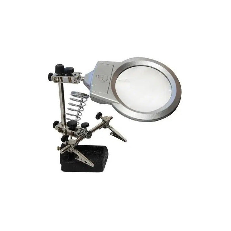 Luz Led En Lupa Con Soporte Para Cautin