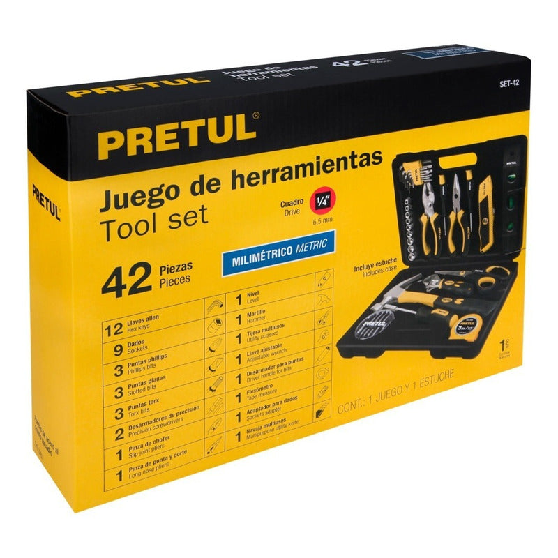 Juego De Herramientas 42 Piezas, Pretul 22101