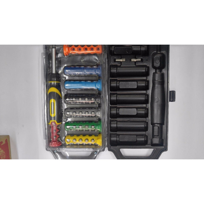 Juego De Dados Y Puntas Con Destornillador De Ratchet