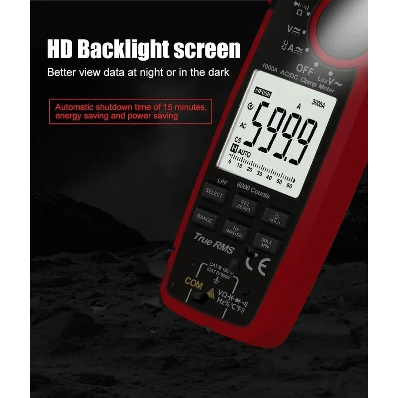 Pinza Amperimétrica Profesional Uni-t Ut208b 1000 A 1000 V